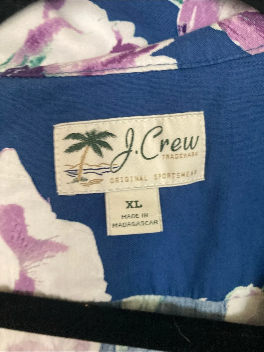 J. Crew Men’s Blue Floral Button-Up Shirt